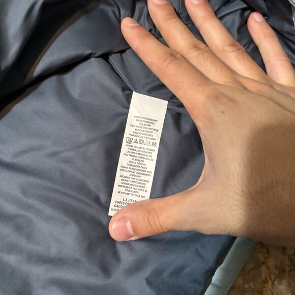 LL Bean Jacket Womens Large Mountain Classic Puffer Coat Colorblock 520670 - Picture 8 of 10